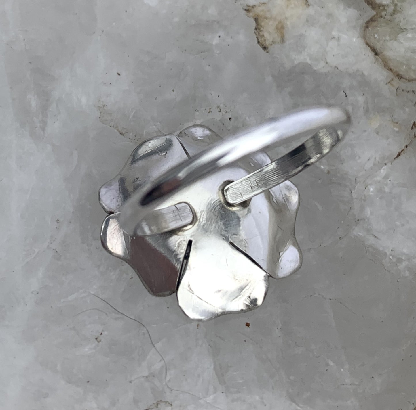 Handmade Sterling Silver Turquoise Flower Ring