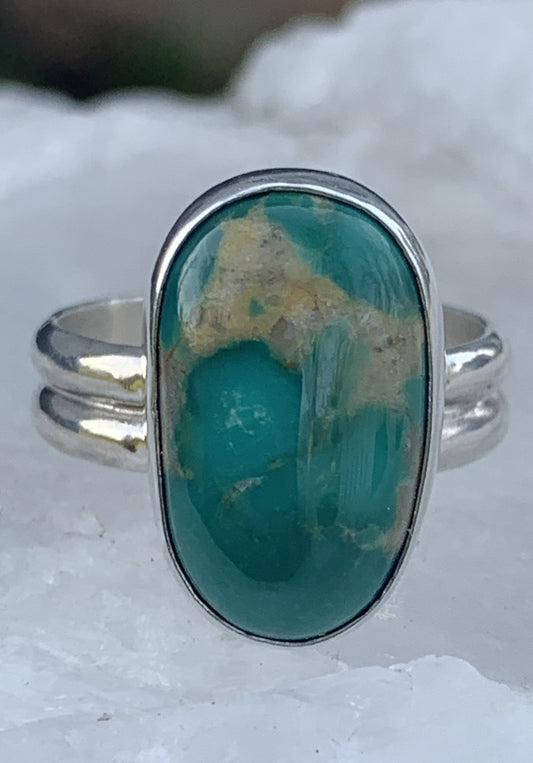 Handmade Sterling Silver Royston Turquoise Boho Ring